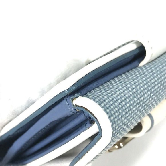 Dior Bicolor logo Double Snap Compact wallet Folded wallet Canvas/Leather blue - Picture 14 of 16